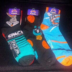 9 Pairs Space Jam Socks